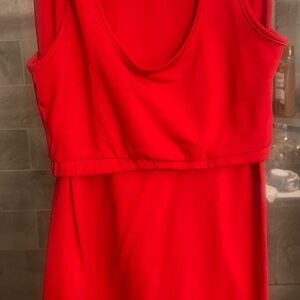 Vibrant Red Sleeveless Dress